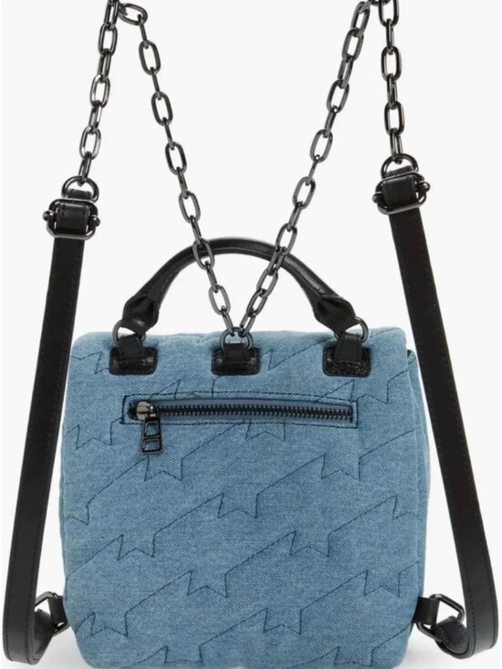 NEW Zadig & Voltaire Romy Compact Quilted Mini Denim Backpack main image 3